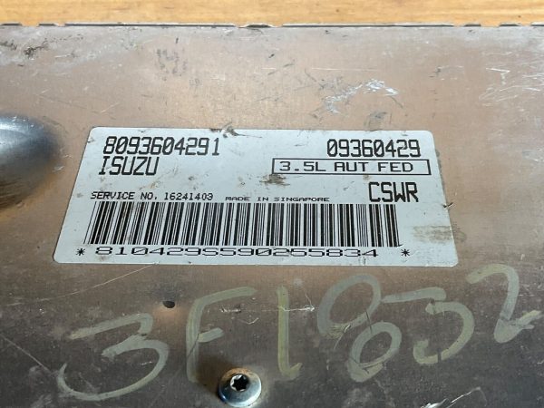 1999 Isuzu Trooper Engine Computer  Module  Ecu Ecm 8093604291 - Image 5