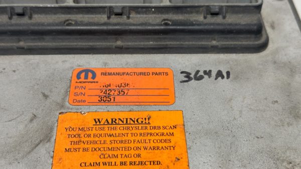 2001 Dodge Durango 4.7L ECM/ECU Computer Module 56040364AI - Image 5