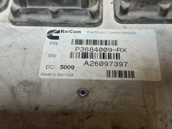 2007 Cummins ISX 15 - Engine ECM A26038883 P3684009-RX OEM - Image 3