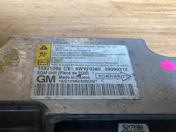 2008-2010 Chevrolet Malibu  SRS Control Module Computer 15821096 OEM - Image 3