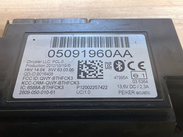 2013 13 JEEP GRAND CHEROKEE Communication Control Module Unit 05091960AA - Image 3