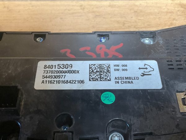2016-2018 Buick Envision Climate Control Panel Temperature Unit 84015309 - Image 6