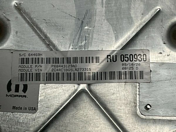 2020 Chrysler Voyager Engine Computer Module ECM ECU PCM 68434928AA - Image 4