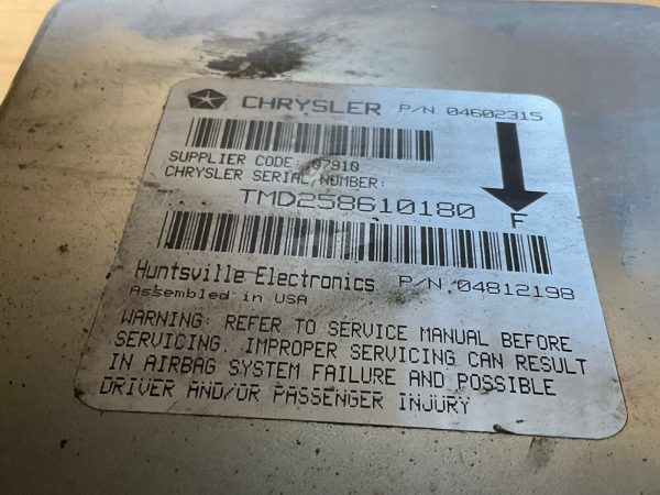 Chrysler Control Module Unit 04602315 04812198 TMD298620362F - Image 3
